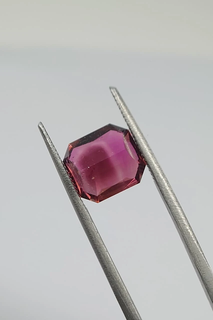 4.45ct Pink Tourmaline Emerald Cut Loose Gemstone From Nigeria — view 5